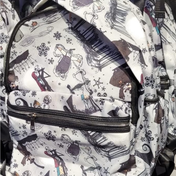 Disney Nightmare Before Christmas Holiday Backpack Snow Design NWT - Picture 1 of 5